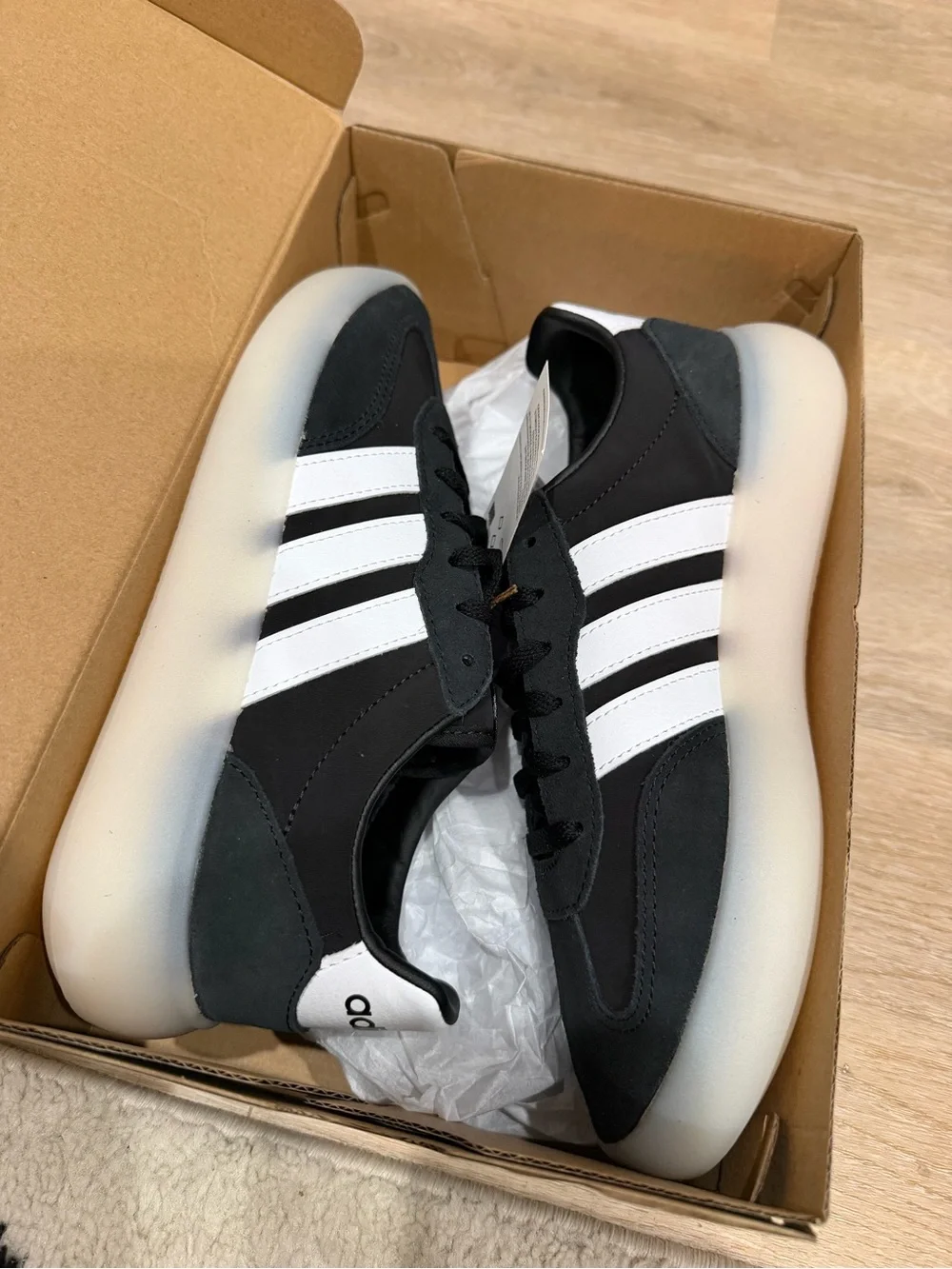 adidas women’s Black & White Low-Profile Casual Sneakers